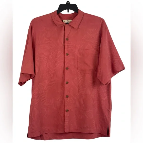 Men’s Tommy Bahama silk shirt with tropical imprint. Size large. GUC - Picture 3 of 8
